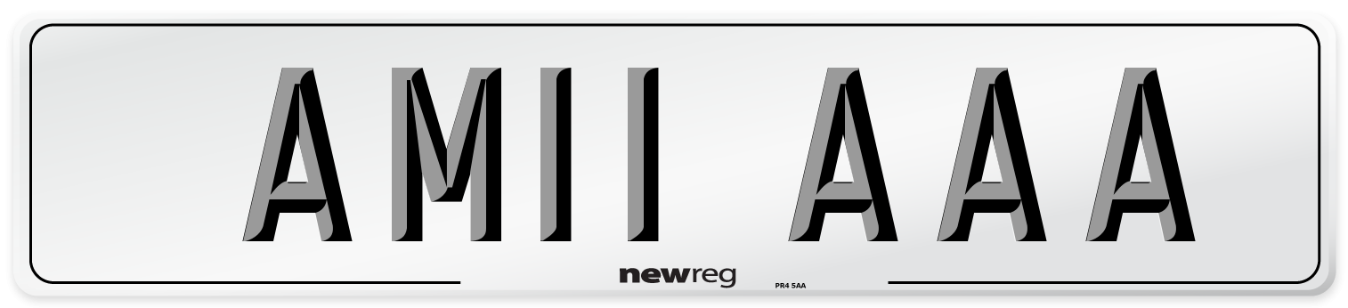 AM11 AAA Number Plate from New Reg